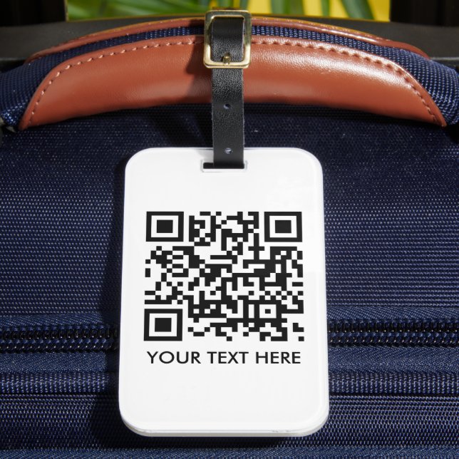 Étiquette À Bagage Nom du code QR Texte Code-barres Modèle (Insitu Rectoal 2)