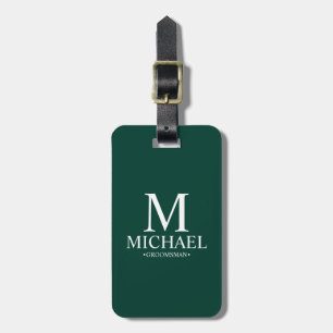 Étiquette À Bagage Nom et monogramme du Groomsman personnalisé