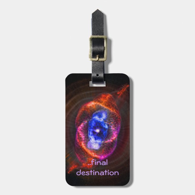 Étiquette À Bagage Nom, nébuleuse de plot réflectorisé, oeil d'espace (Devant Vertical)
