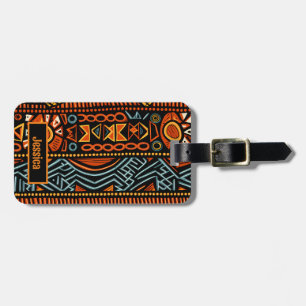 Étiquette À Bagage Nom personnalisé African Print
