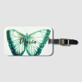 Étiquette À Bagage Nom personnalisé Beau papillon