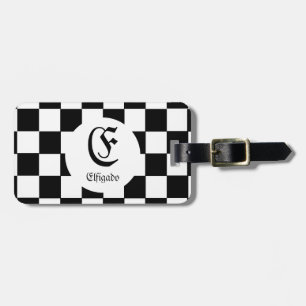 Étiquette À Bagage Nom personnalisé du club d'échecs initial