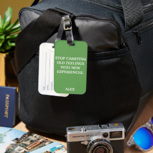 ÉTIQUETTE À BAGAGE NOM PERSONNALISÉ ÉTAGÈRE MODERNE MINIMALISTE VOYAG