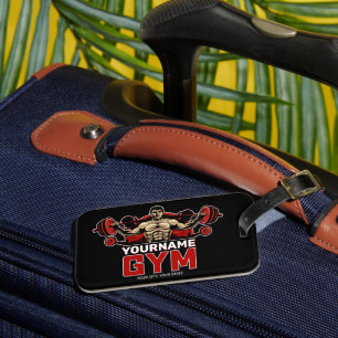 Étiquette À Bagage NOM personnalisé Fitness Accueil GYM Poids Lifting