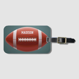 Étiquette À Bagage Nom personnalisé Football