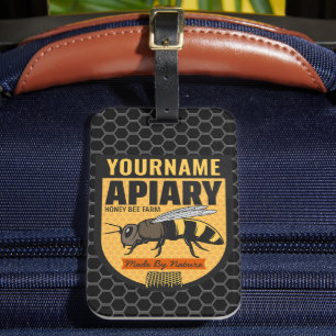 Étiquette À Bagage NOM PERSONNALISÉ Honey Bee Apiary Beehives Farm
