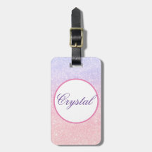 Nom personnalisé mignon rose Parties scintillant V