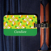 Nom personnalisé perles orange sur vert