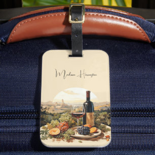 Étiquette À Bagage Nom personnalisé Wine Lover's