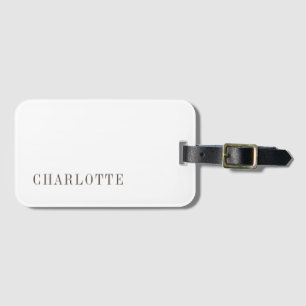 Étiquette À Bagage Nom professionnel minimaliste élégant