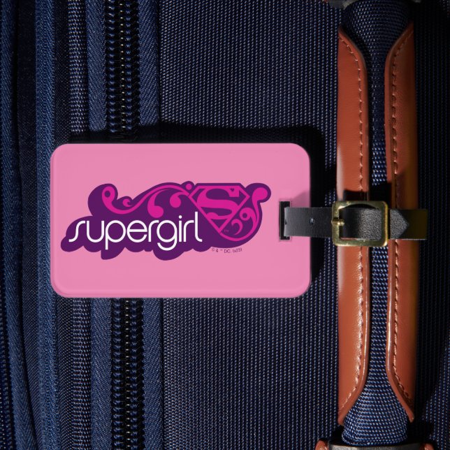 Étiquette À Bagage Nom Super Supergirl et Bouclier S (Insitu Rectoal 4)