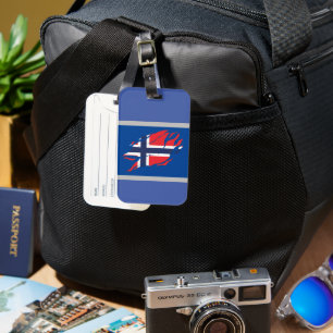 Étiquette À Bagage Norway Drapeau Inside Me, scandinavie dans Claw Ma