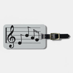 Étiquette À Bagage Notation musicale clé tréble et personnel