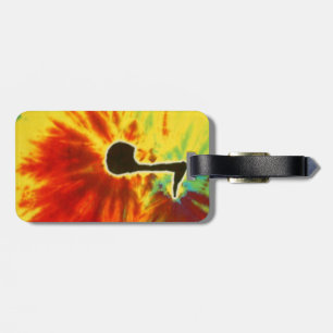 Étiquette À Bagage Note de musique Tie Dye étiquette de bagage unique