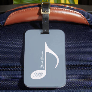 Étiquette À Bagage Note musicale Balise Bagage bleu Dusty