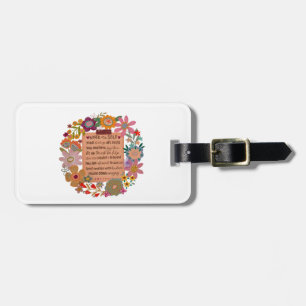 Étiquette À Bagage Note pour les Affirmations autoflorales