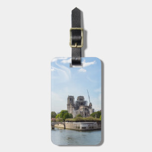 Étiquette À Bagage Notre Dame de Paris, le lendemain du feu de 2019