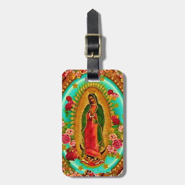Étiquette À Bagage Notre Vierge Marie mexicain saint de Madame (Devant Vertical)