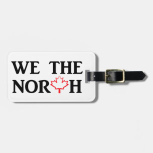 Étiquette À Bagage Nous, le Nord. fierté canadienne avec une feuille 