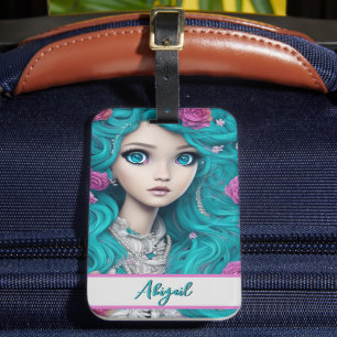 Étiquette À Bagage Nouvelle Princesse de Londres avec les cheveux et 