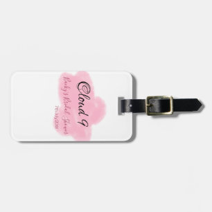 Étiquette À Bagage Nuage neuf rouge pastel shower de mariage nommédat