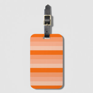 Étiquette À Bagage Nuances de rayures orange