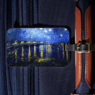 Étiquette À Bagage Nuit étoilée au-dessus du Rhône par van Gogh