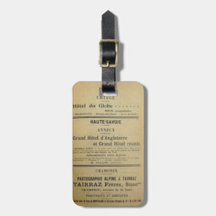 Étiquette À Bagage Numéro de bagage de l'hôtel vintage