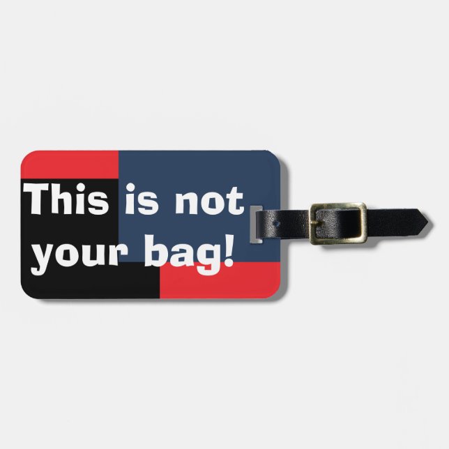 Étiquette À Bagage Numéro de bagage de votre sac (Devant horizontal)
