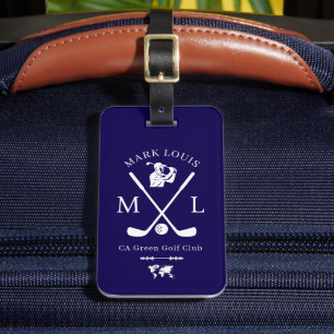 Étiquette À Bagage Numéro d'identification personnalisé Cool Bleu Bal