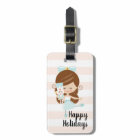 Nutcracker Noël Cadeaux Tags Brunette
