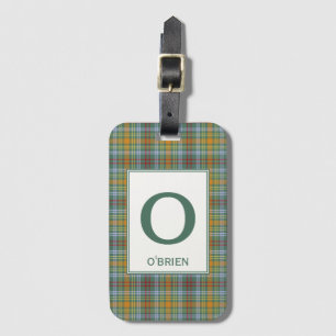 Étiquette À Bagage O'Brien Tartan Green Plaid Motif