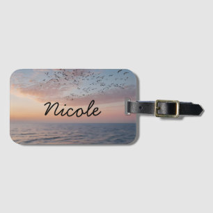 Étiquette À Bagage Ocean Sunset Summer Beach Waves personnalisée Lugg