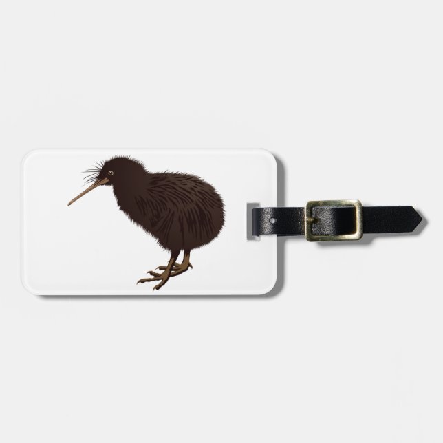 Étiquette À Bagage Oiseau de kiwi (Devant horizontal)
