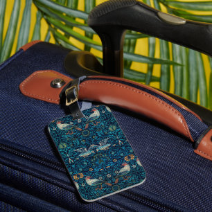 Étiquette À Bagage Oiseau vintage William Morris art floral
