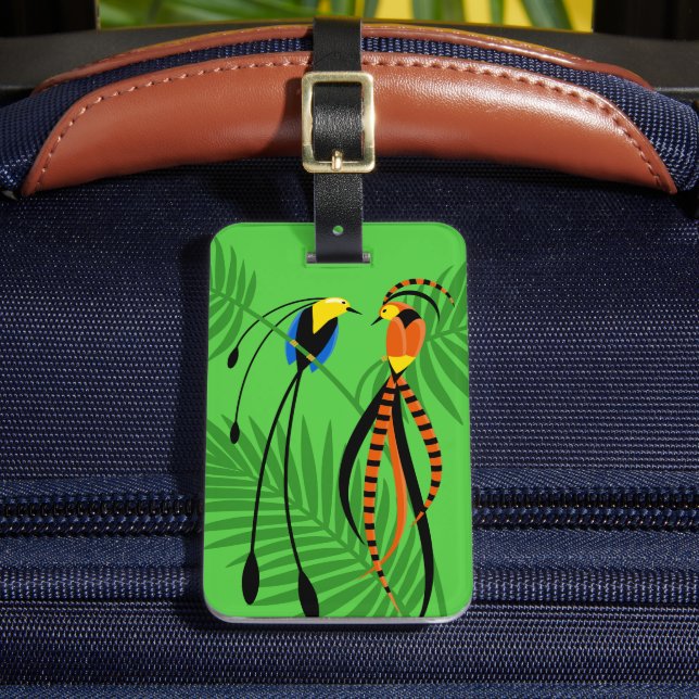 Étiquette À Bagage Oiseaux colorés et lumineux du paradis (Insitu Rectoal 2)