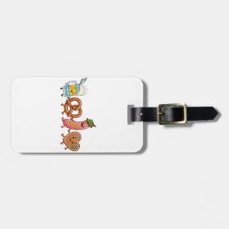 Étiquette À Bagage Oktoberfest Oie Lederhosen Bavarois Fête
