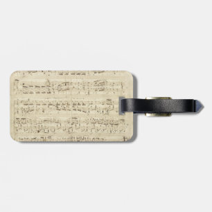 Étiquette À Bagage Old Music Notes