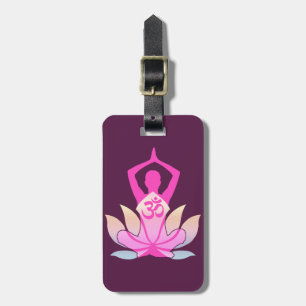 Étiquette À Bagage OM Namaste Yoga de la fleur de Lotus spirituelle s