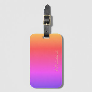 Étiquette À Bagage Ombré de Signature Rainbow
