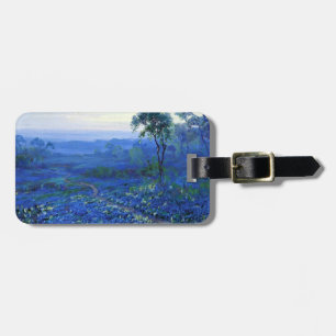 Étiquette À Bagage Onderdonk - Bluebonnet paysage avec Cactus, Road,