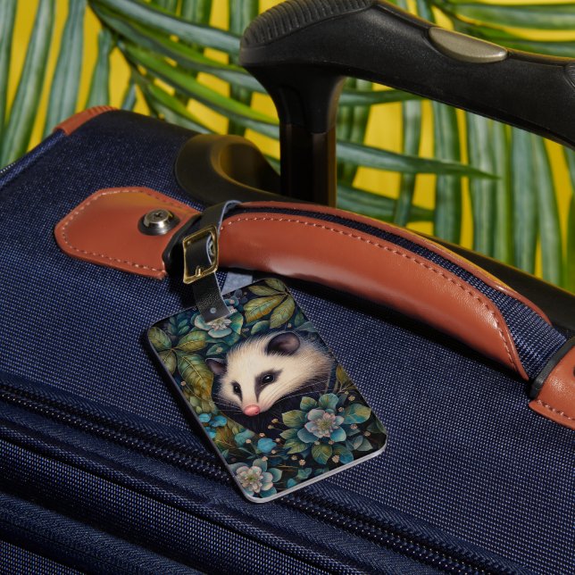 Étiquette À Bagage Opossum dans le sac à bagages en Brambles (Insitu Rectoal 1)