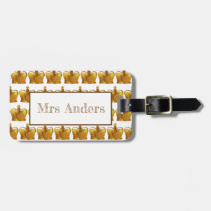 Étiquette À Bagage Or de la Couronne royale