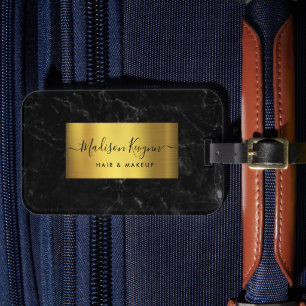 Étiquette À Bagage Or noir