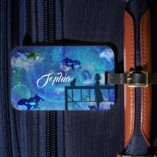 Étiquette À Bagage Orca Whales