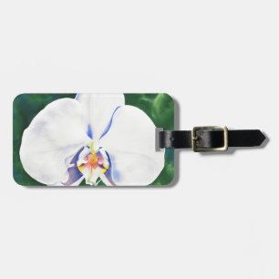 Étiquette À Bagage Orchidée blanche