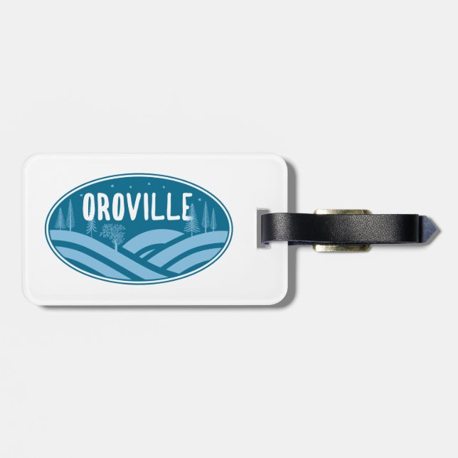 Étiquette À Bagage Oroville California Outdoors (Dos horizontal)
