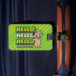 Étiquette À Bagage Ours Boo Boo Bonjour Bonjour Bonjour De Jellystone