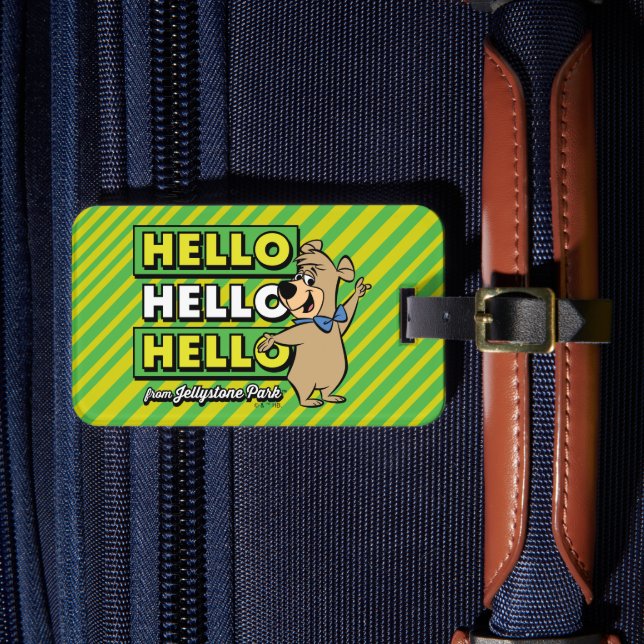 Étiquette À Bagage Ours Boo Boo Bonjour Bonjour Bonjour De Jellystone (Insitu Rectoal 4)