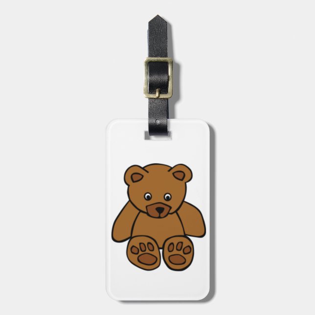 Étiquette À Bagage Ours de nounours Brown (Devant Vertical)